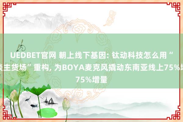 UEDBET官网 朝上线下基因: 钛动科技怎么用“东谈主货场”重构， 为BOYA麦克风撬动东南亚线上75%增量