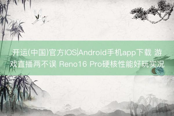 开运(中国)官方IOS|Android手机app下载 游戏直播两不误 Reno16 Pro硬核性能好玩实况